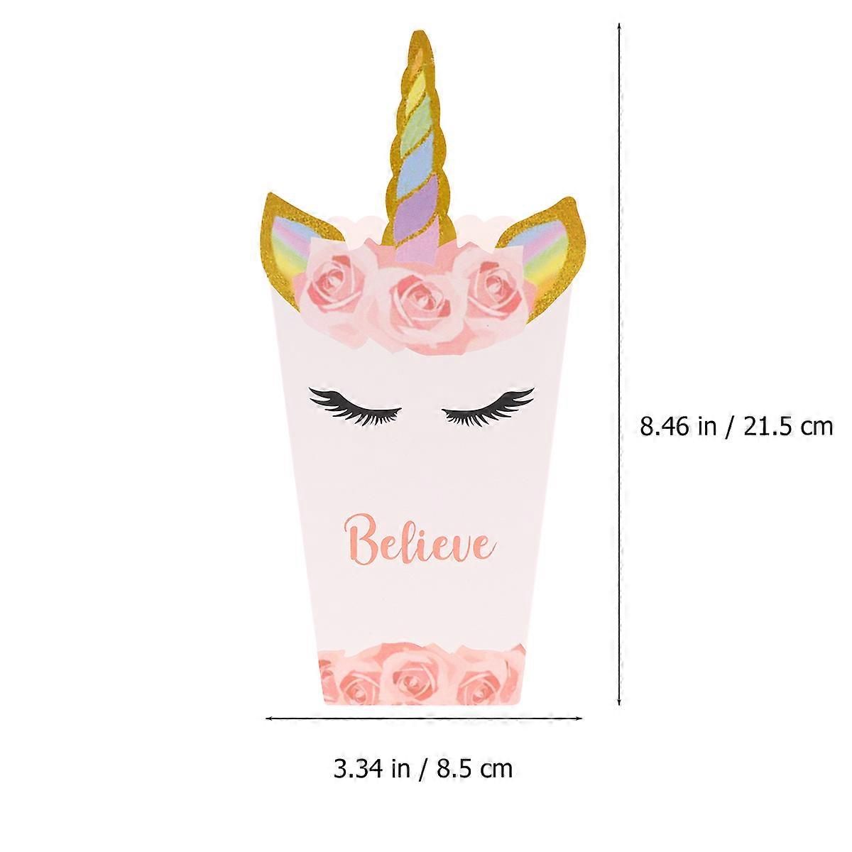 Popcorn Boxes Unicorn Paper Holders for Storage Use 12Pcs Pack