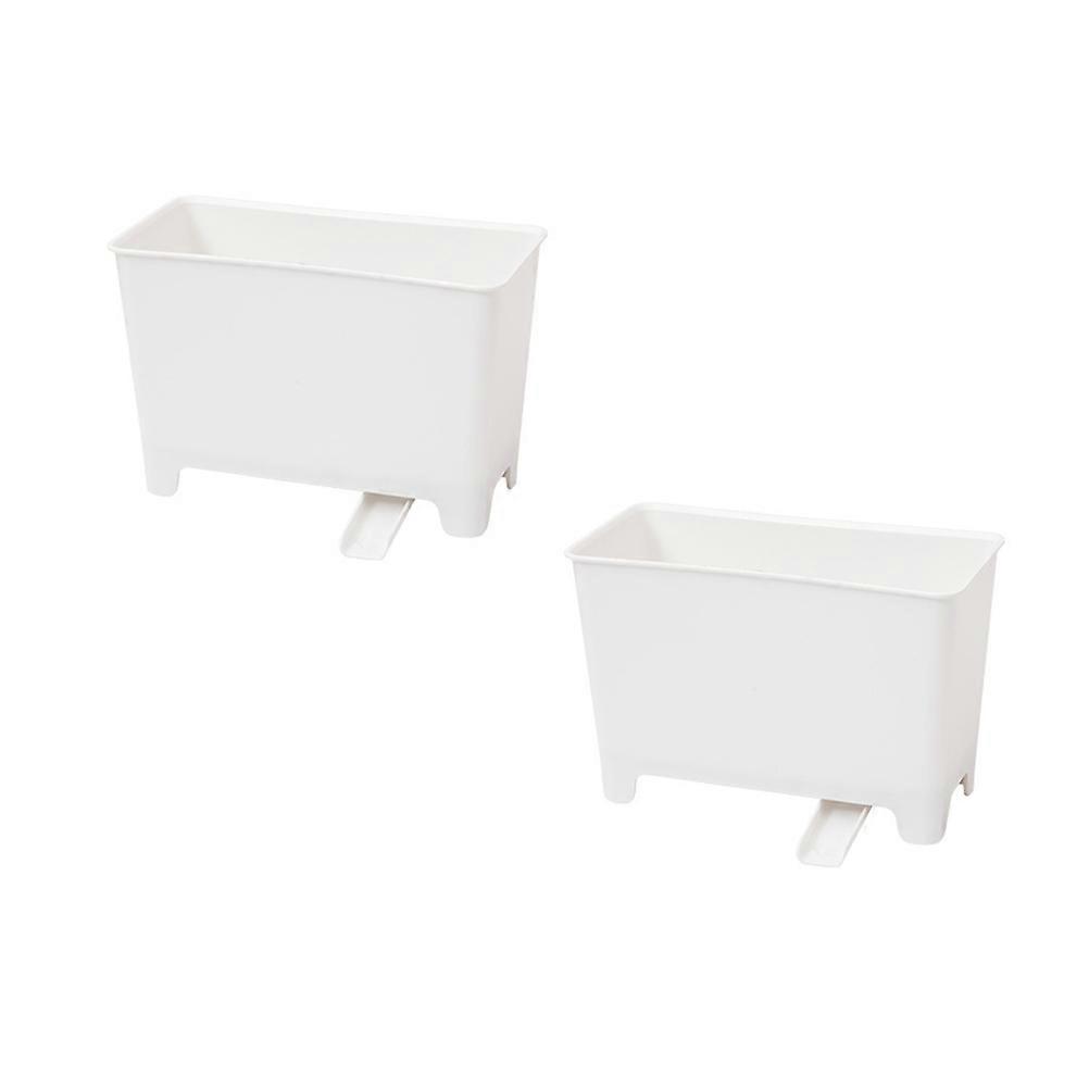 Kitchen Drain Trash Bin Plastic Trash Can for Home Use 2Pcs Storage