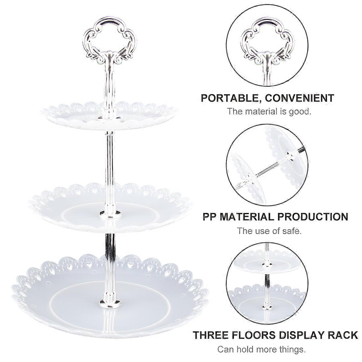 Dessert Display Stand Cake Stand Three-Layer for 2Pcs Afternoon Tea