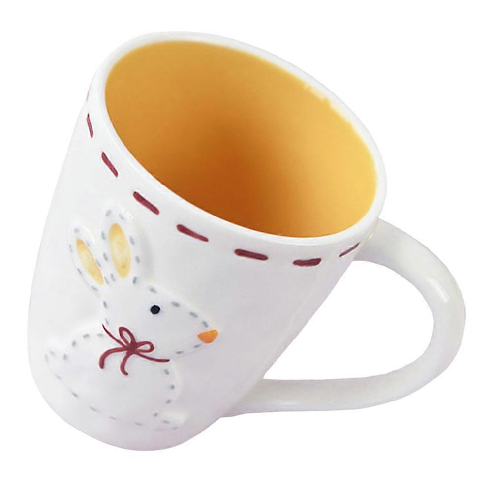 White Bunny Cup Ceramic Mug for Coffee Drinking Creative Design