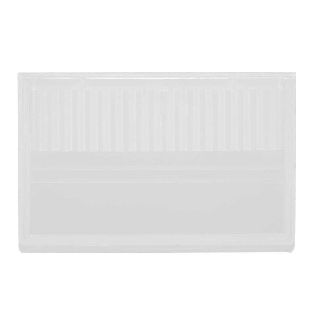 Nail Drill Bit Holder 20 Slot Clear Storage Case for Manicure Tools with Detachable Section