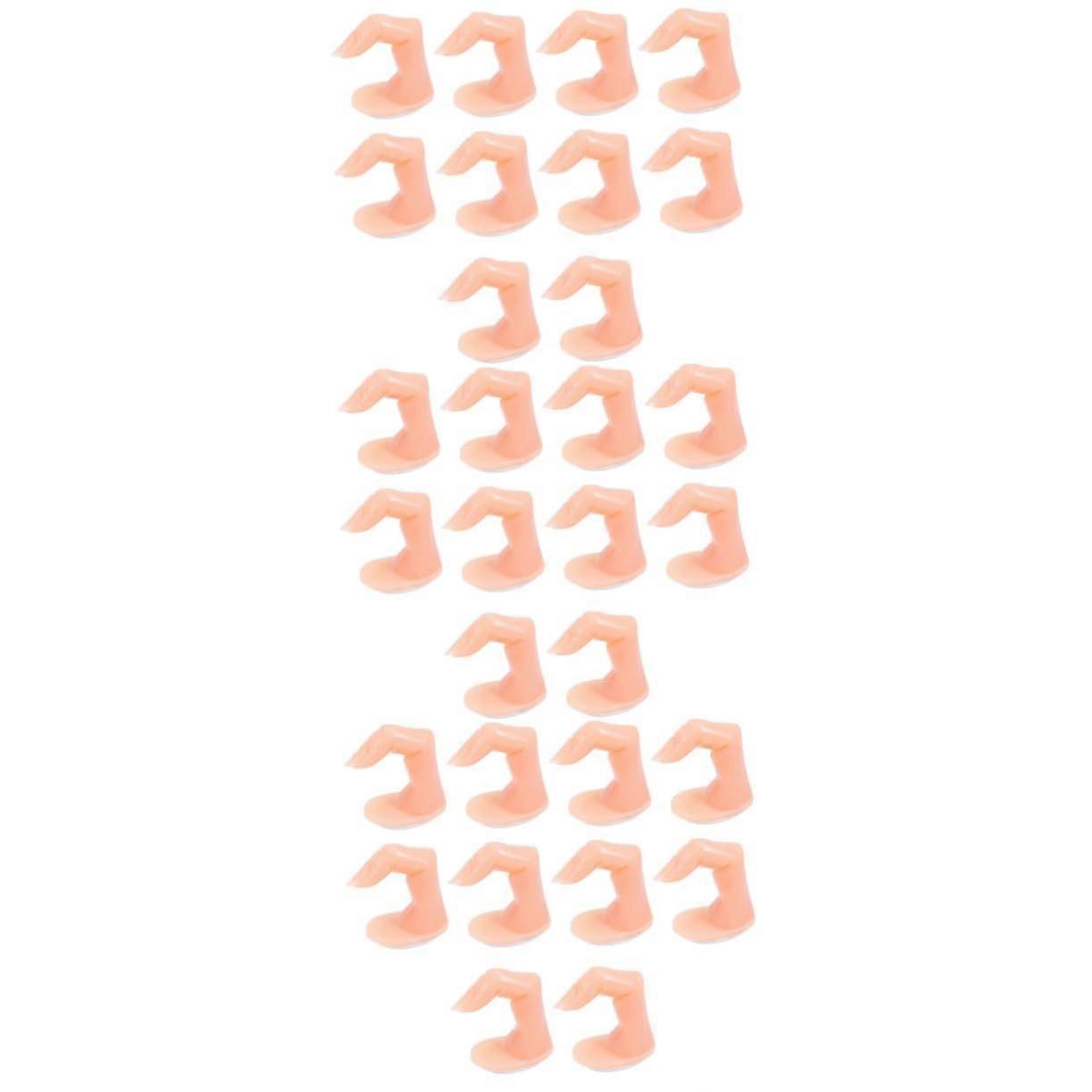 30pcs Nail Art Practice Fingers with Removable Tips for Manicure Training Beginners and Pros