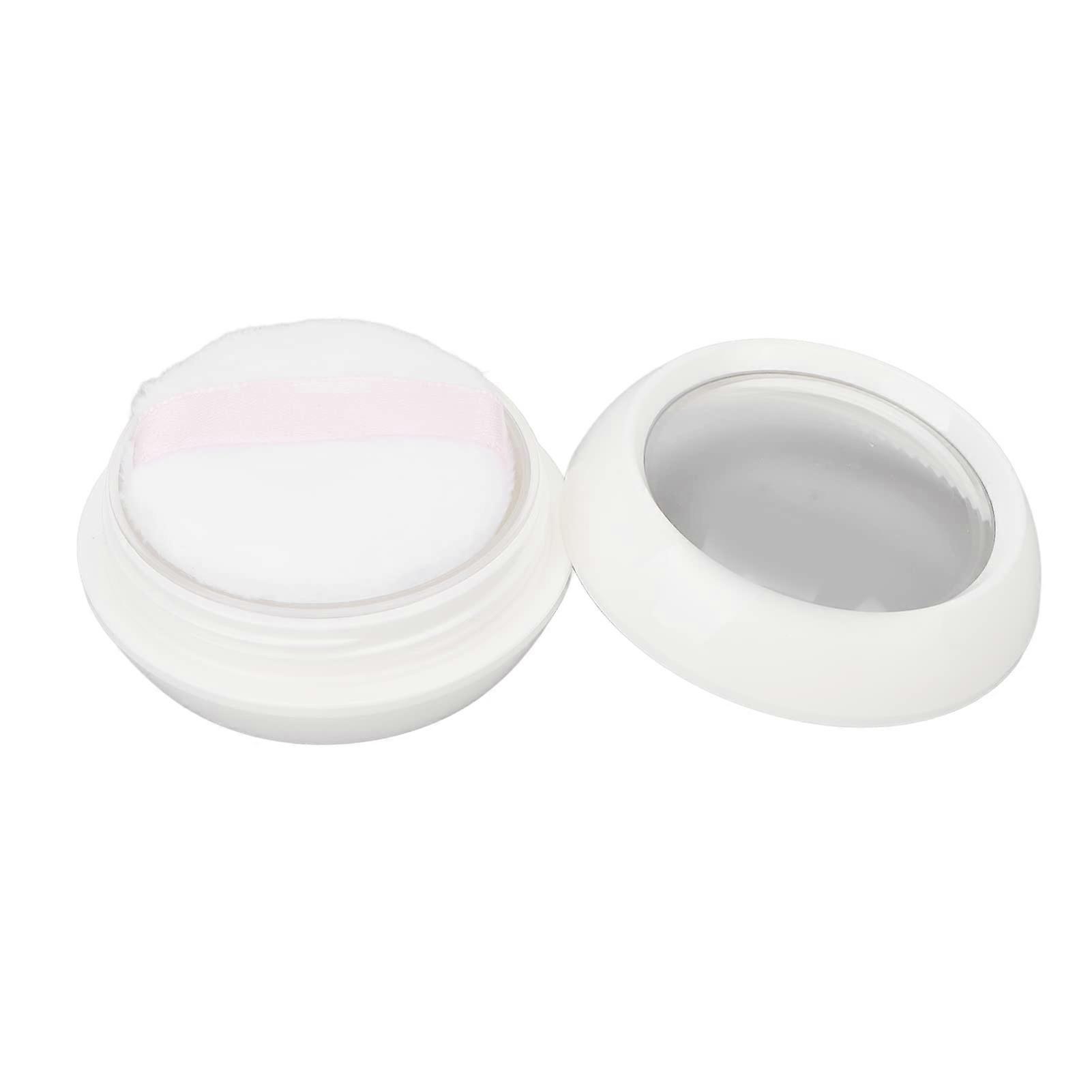 Loose Powder Container with Soft Puff, LeakProof Refillable Travel Powder Case, Easy OneHand Apply