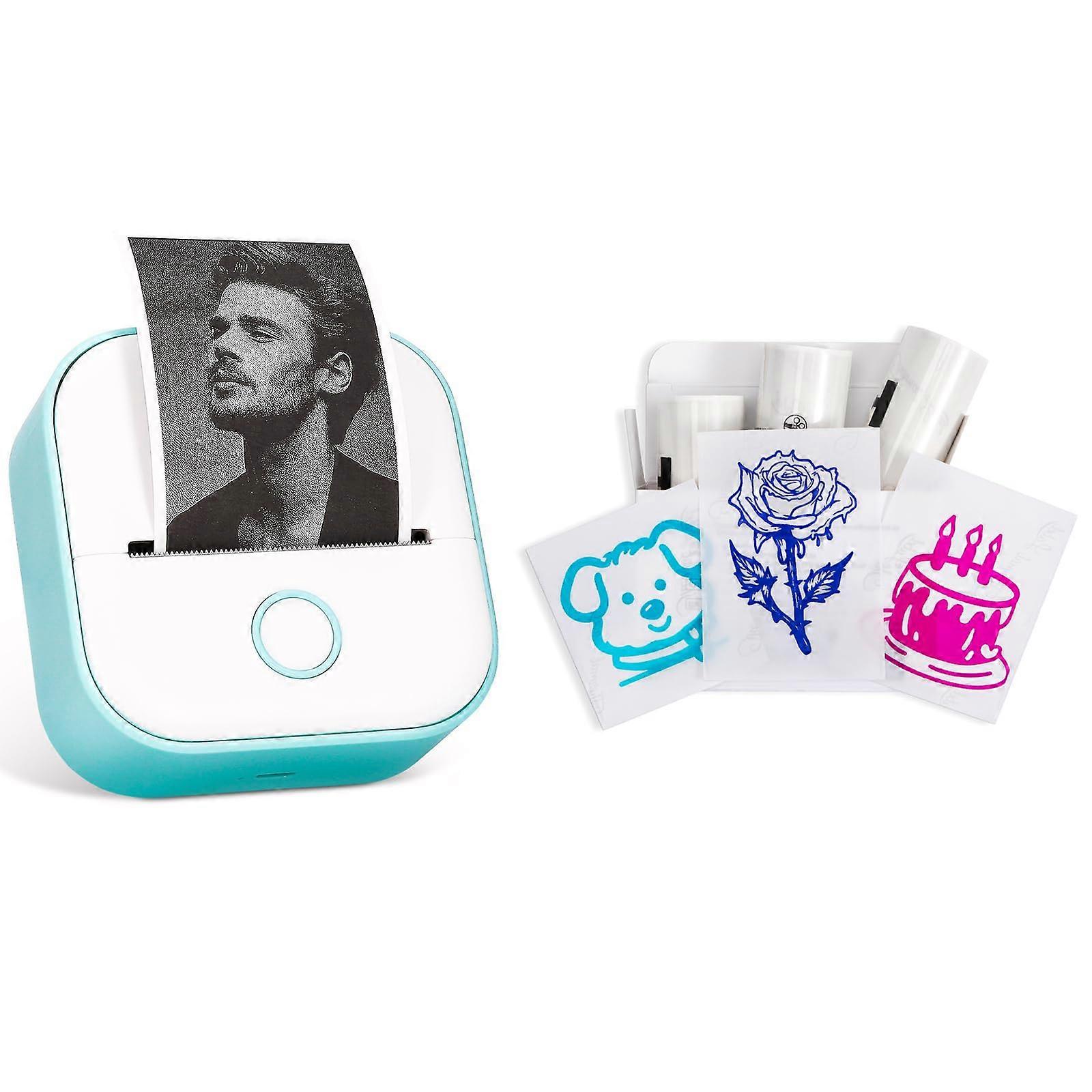 Mini Thermal Printer with Bluetooth, Inkless Photo and Label Printing, Portable Sticker Maker T02