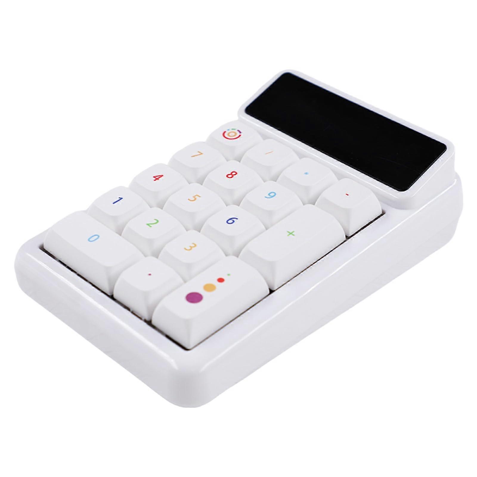 Mechanical Numeric Keypad 17 Keys USB Calculator Pad Dual Mode Backlit for Data Entry and Finance