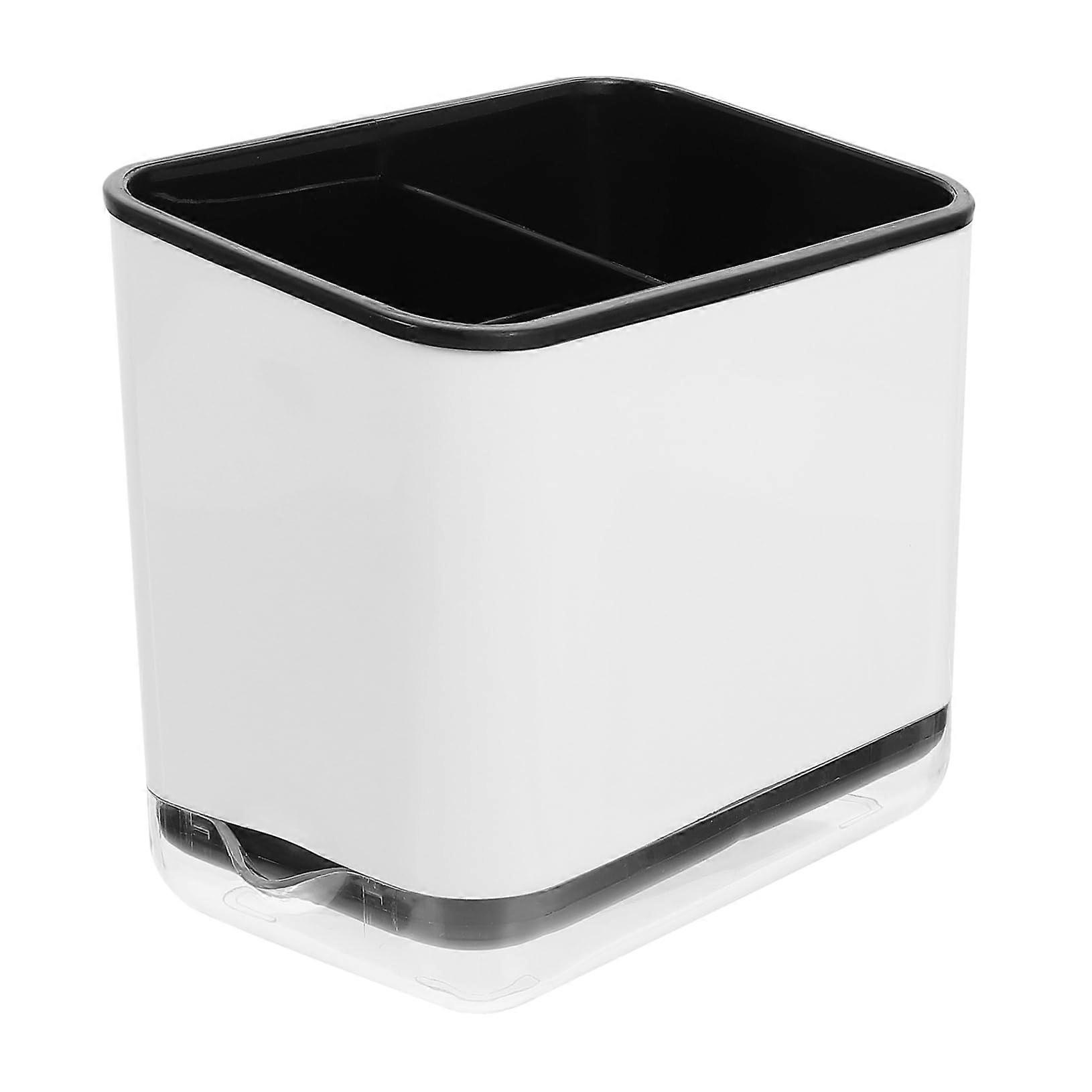 Chopstick Holder with DoubleLayer Drainage, Utensil Organizer Rack for Kitchen Countertop, Black