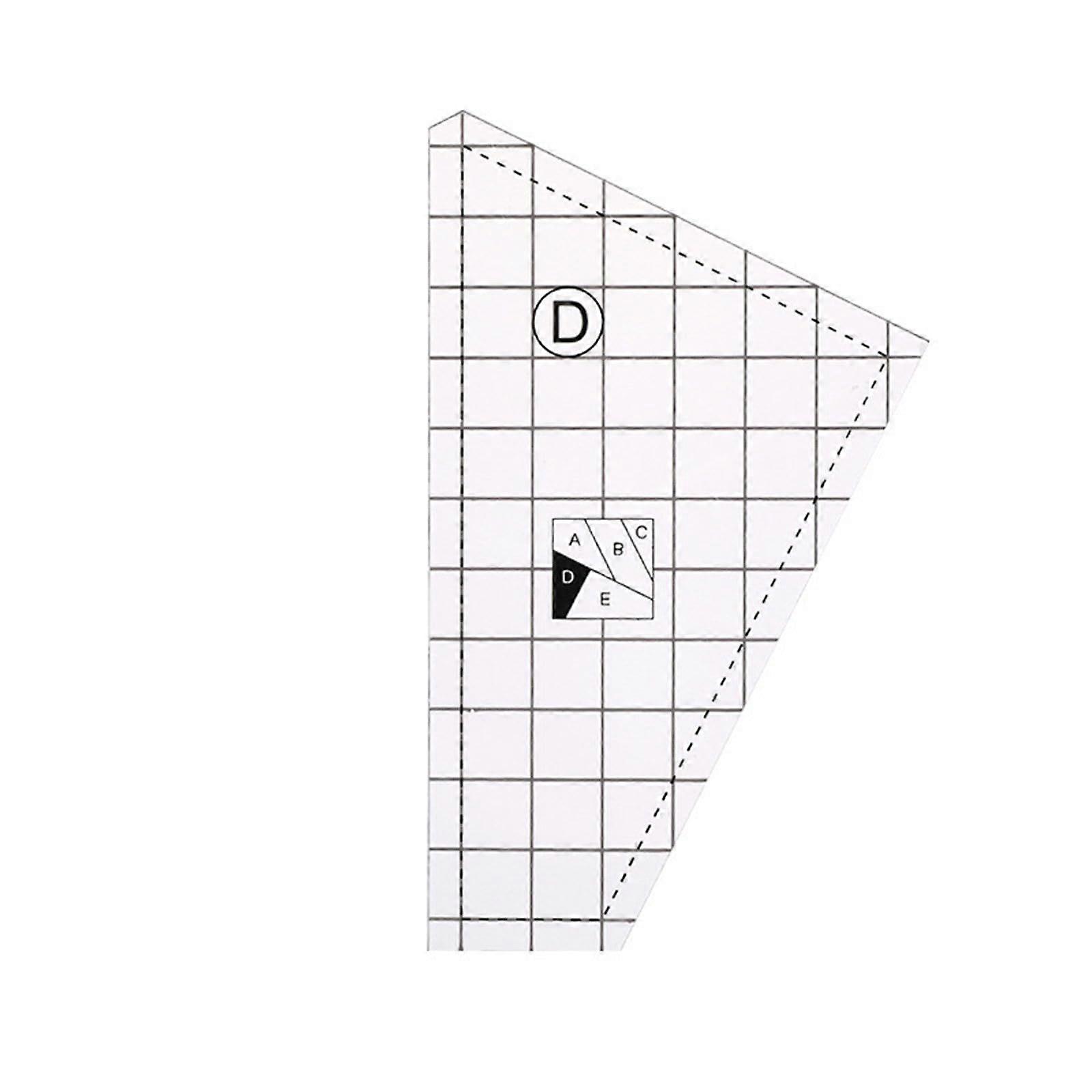 Quilting Ruler Set Clear Acrylic Sewing Measuring Tools for Accurate Fabric Cutting 5Pcs