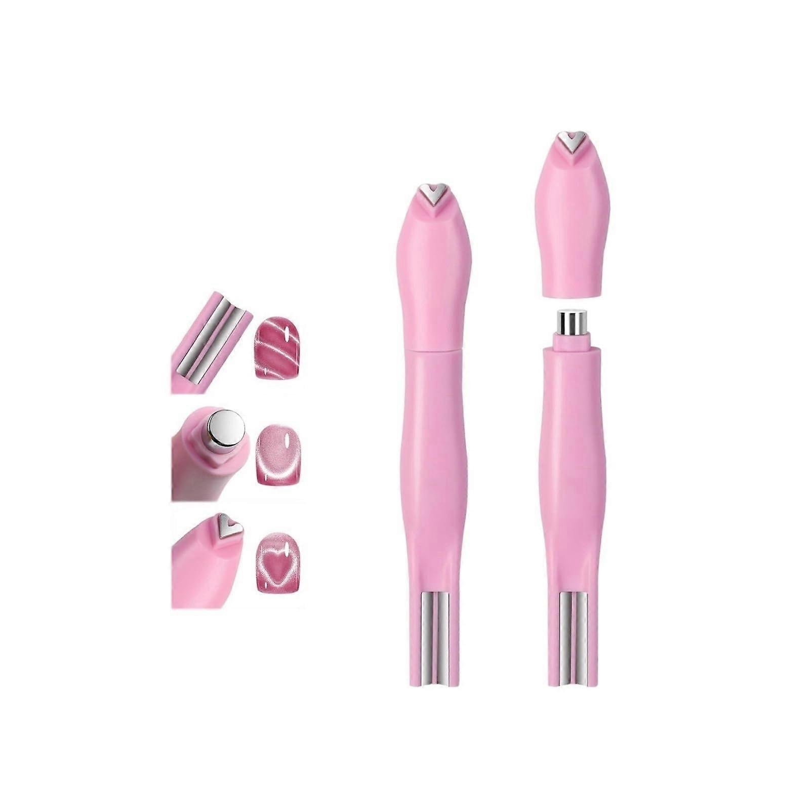 3in1 Cat Eye Nail Magnet with Heart Shaped Design for Gel Polish, Multiple Pattern Effects, 13PCS