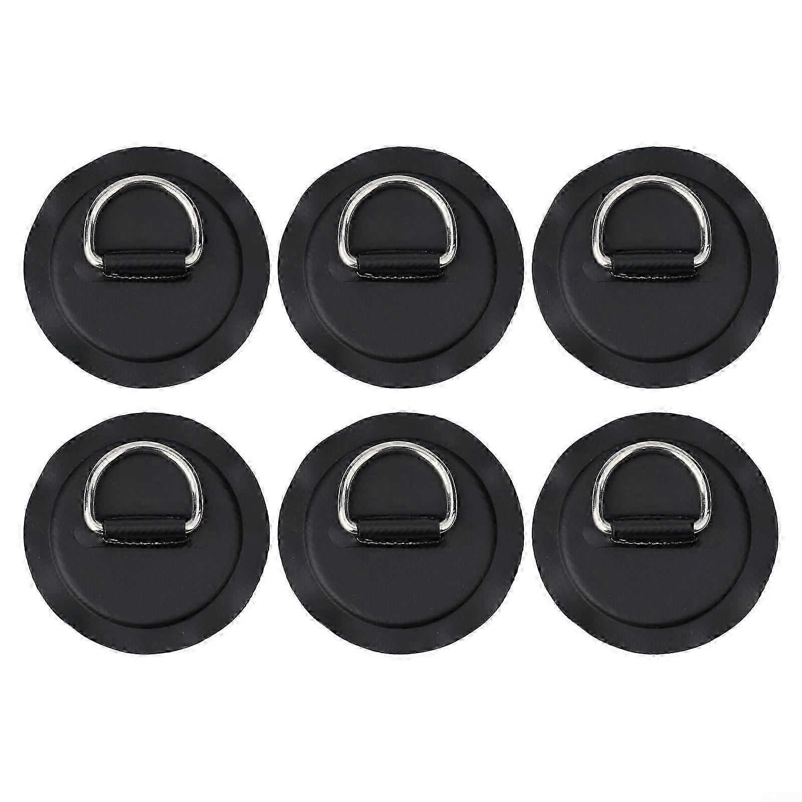 6 Pcs PVC DRing Patch with Stainless Steel Buckle for Kayak Canoe Paddle Board Inflatable Boat
