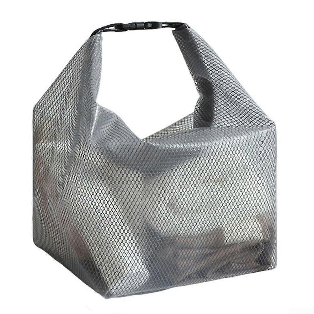 Waterproof Gym Bag with Large Capacity Drawstring Closure for Swimming Gear and Travel  Gray S