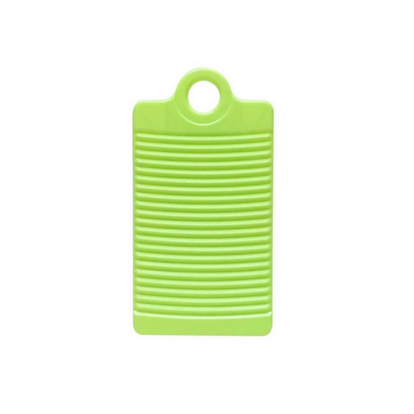 Mini Washboard Plastic Laundry Board for Clothes Hand Wash with Antislip Base Green