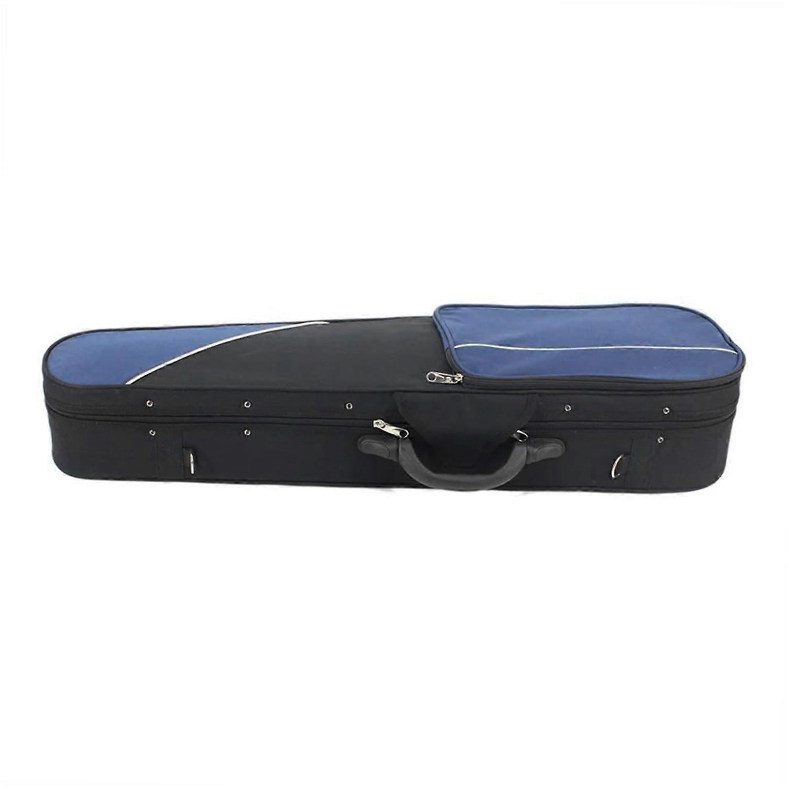 4/4 Violin Case Lightweight Oxford with Foam Padding Blue and Black for Multiple Sizes