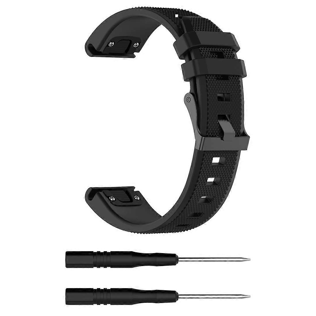 Replacement Band Black Silicone QuickFit Strap for Garmin Forerunner 935 945 Fenix 5 Plus S60