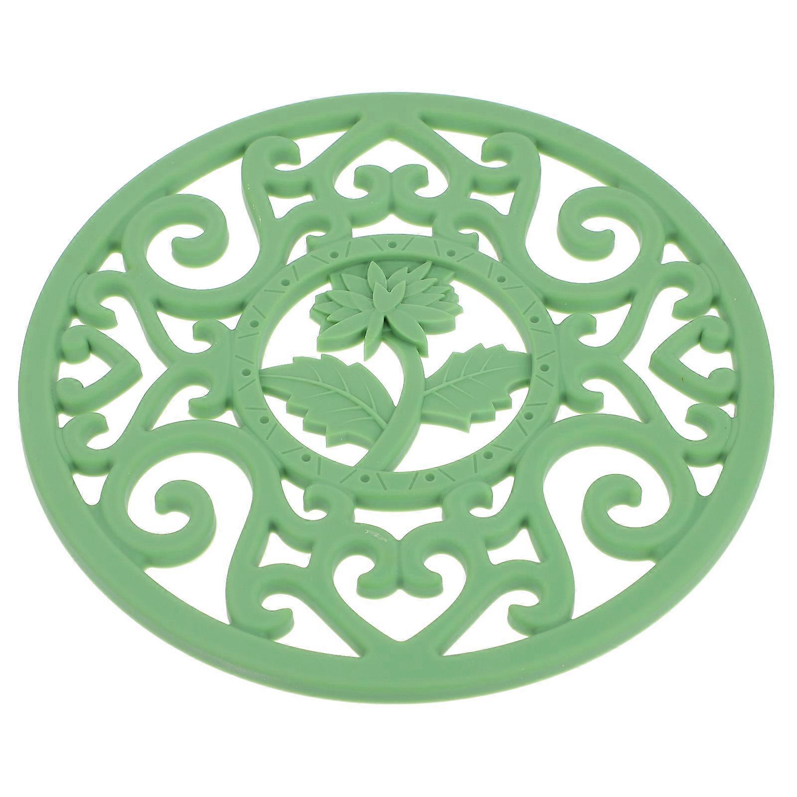 Green Silicone Hollow Heat Insulation Pad for Practical Kitchen Use