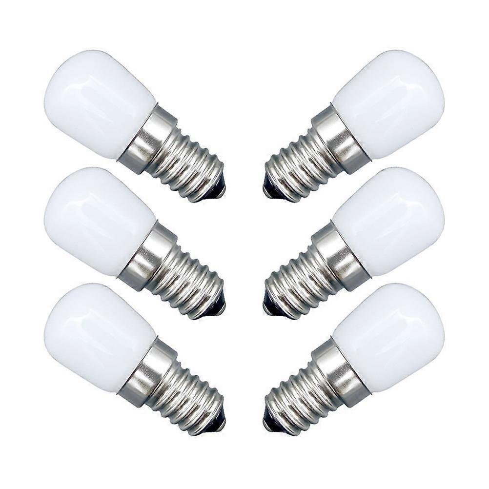 LED Refrigerator Lamp for Home Use 6Pcs E14 Mini 2W Cold White
