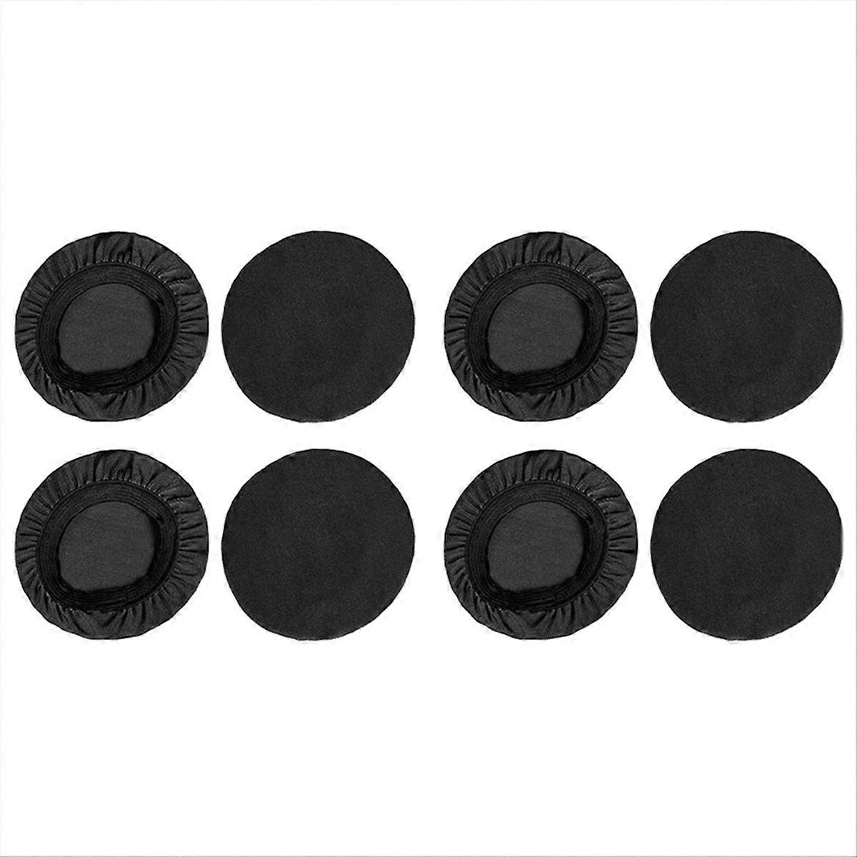 4 Pairs 10CM Elastic Earpad Covers Headphone Covers Black