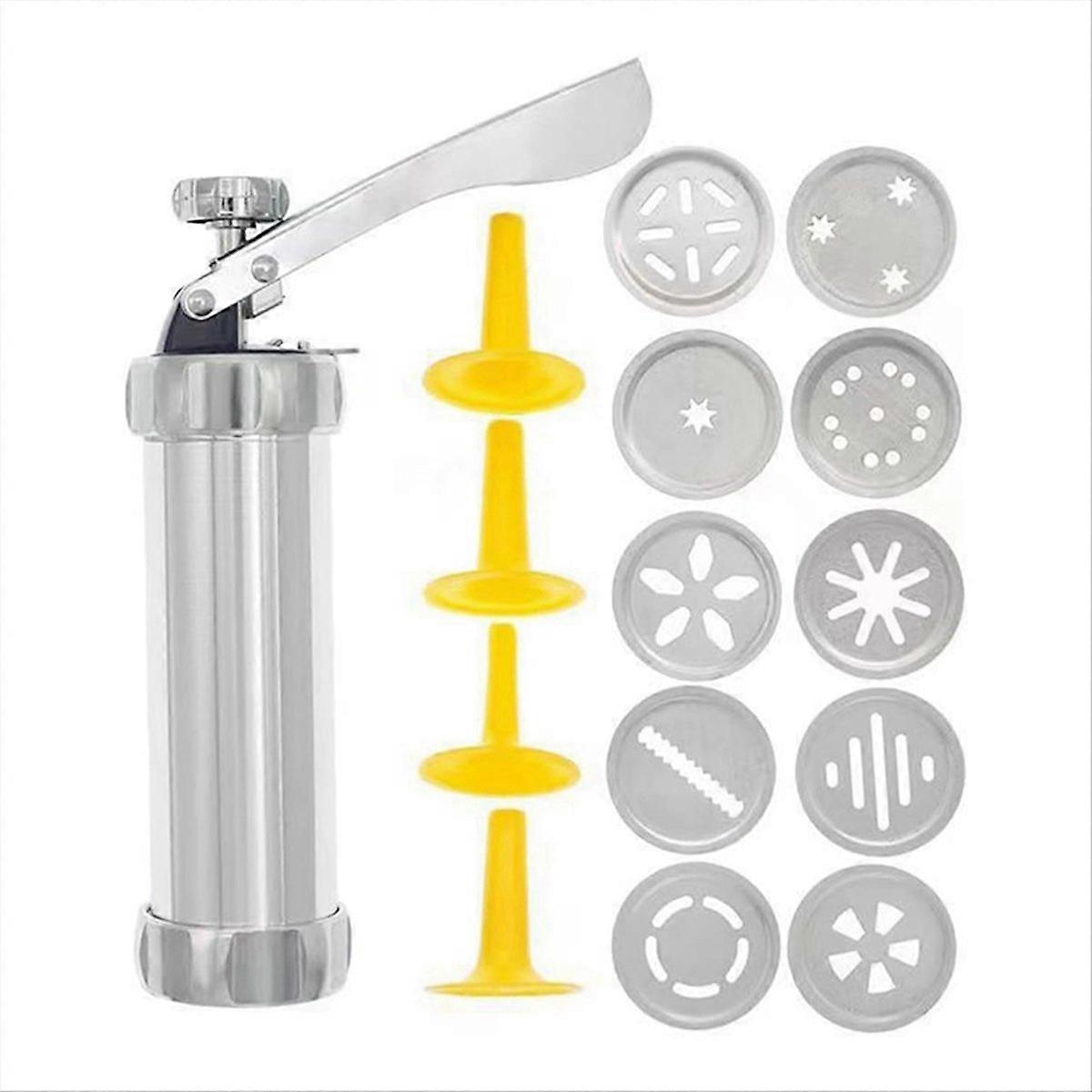 Cookie Biscuit Press Maker with 10 Stencil Discs Cake Mold