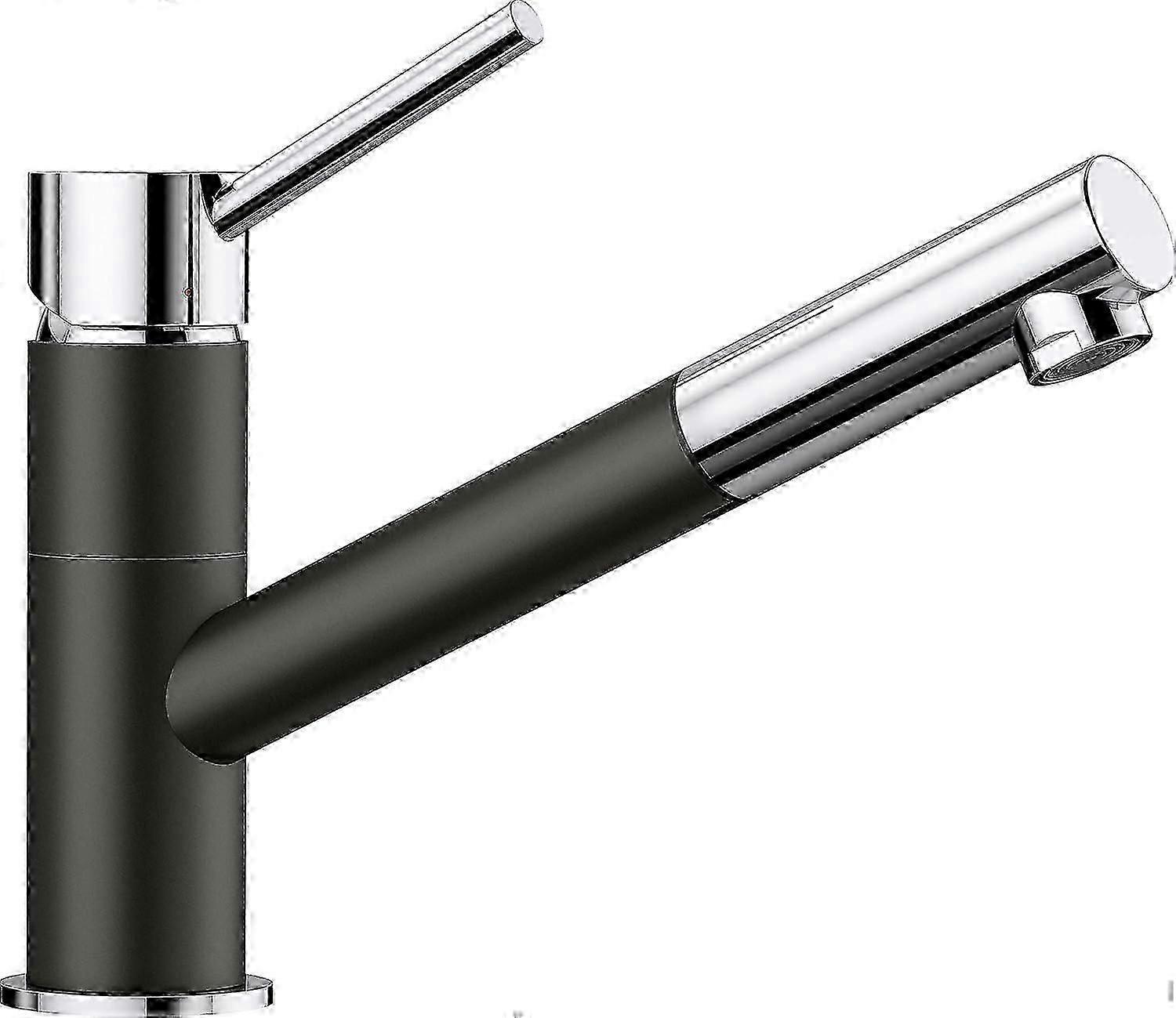 Kano-S Kitchen Faucet, Black/Chrome