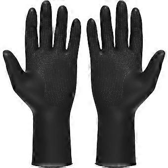 Hair Salon Gloves Hair Dye Glove for Protection 3Pairs Black Anti Slip Gloves
