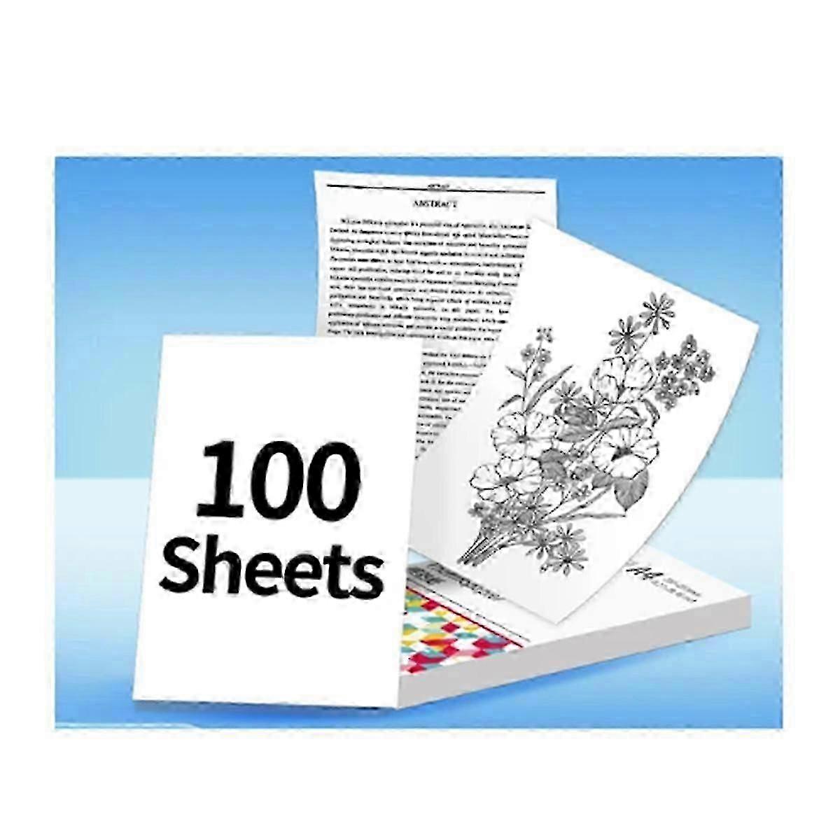 A4 Thermal Paper 100 Sheets for Phomemo M08F Printer - High Resolution, Quick-Dr