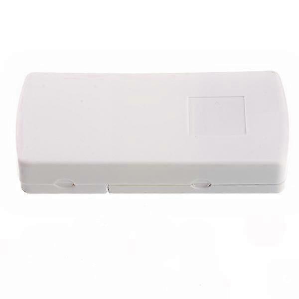 White Portable Medicine Pill Box Tablet Case with Pocket Function