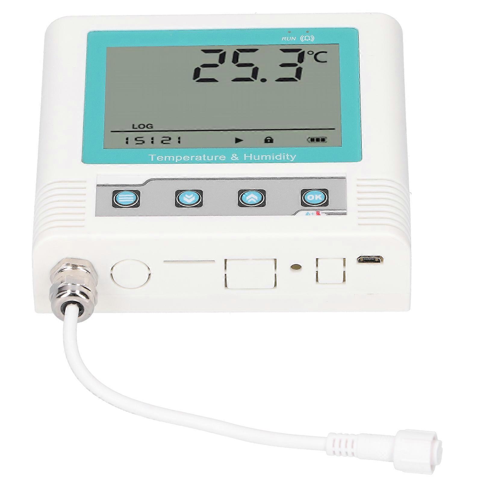 Temperature Data Logger USB External LCD Display Accurate Recorder Sensor  Probes DC 5V