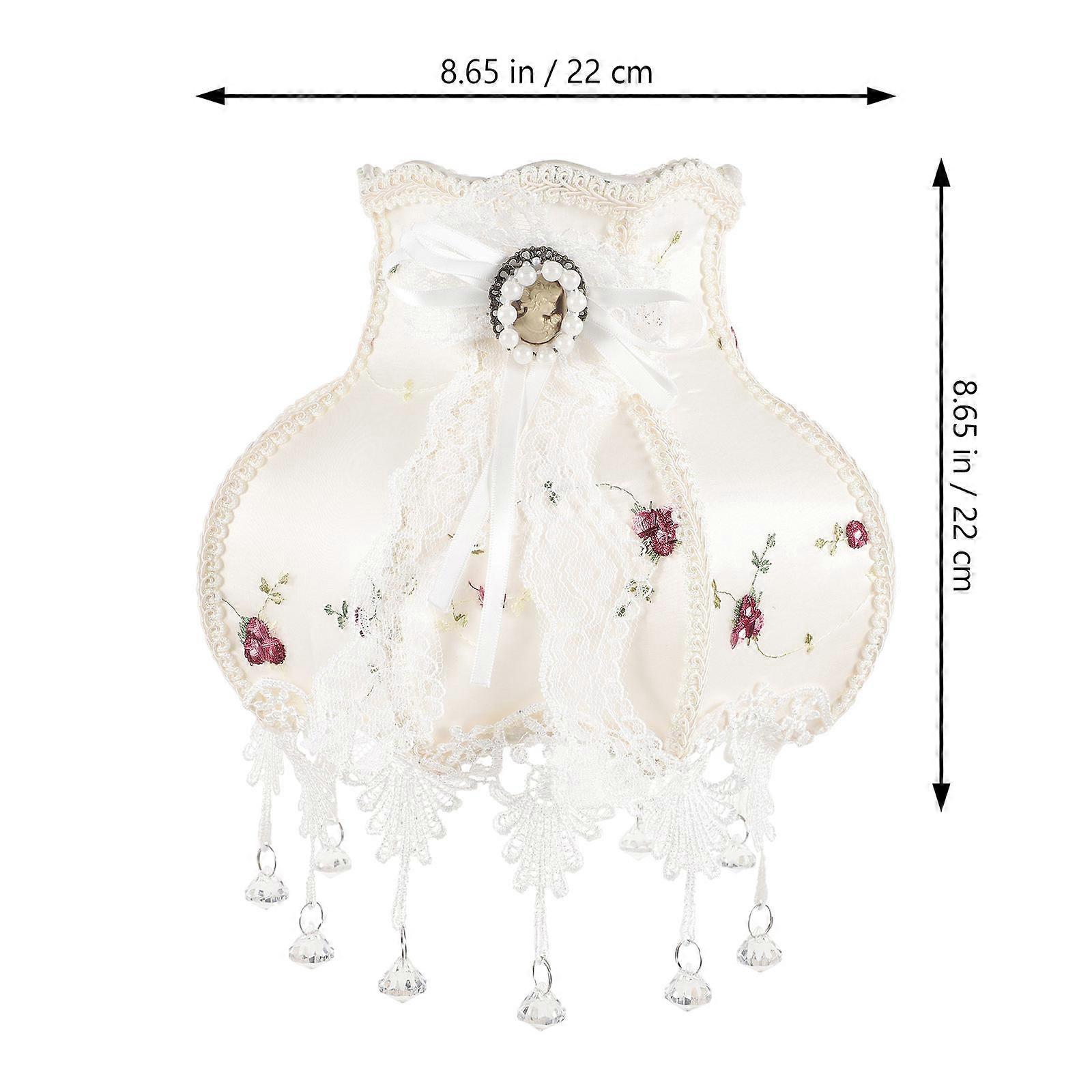 White Lamp Cover E27 Socket Cloth Lampshade for Decor
