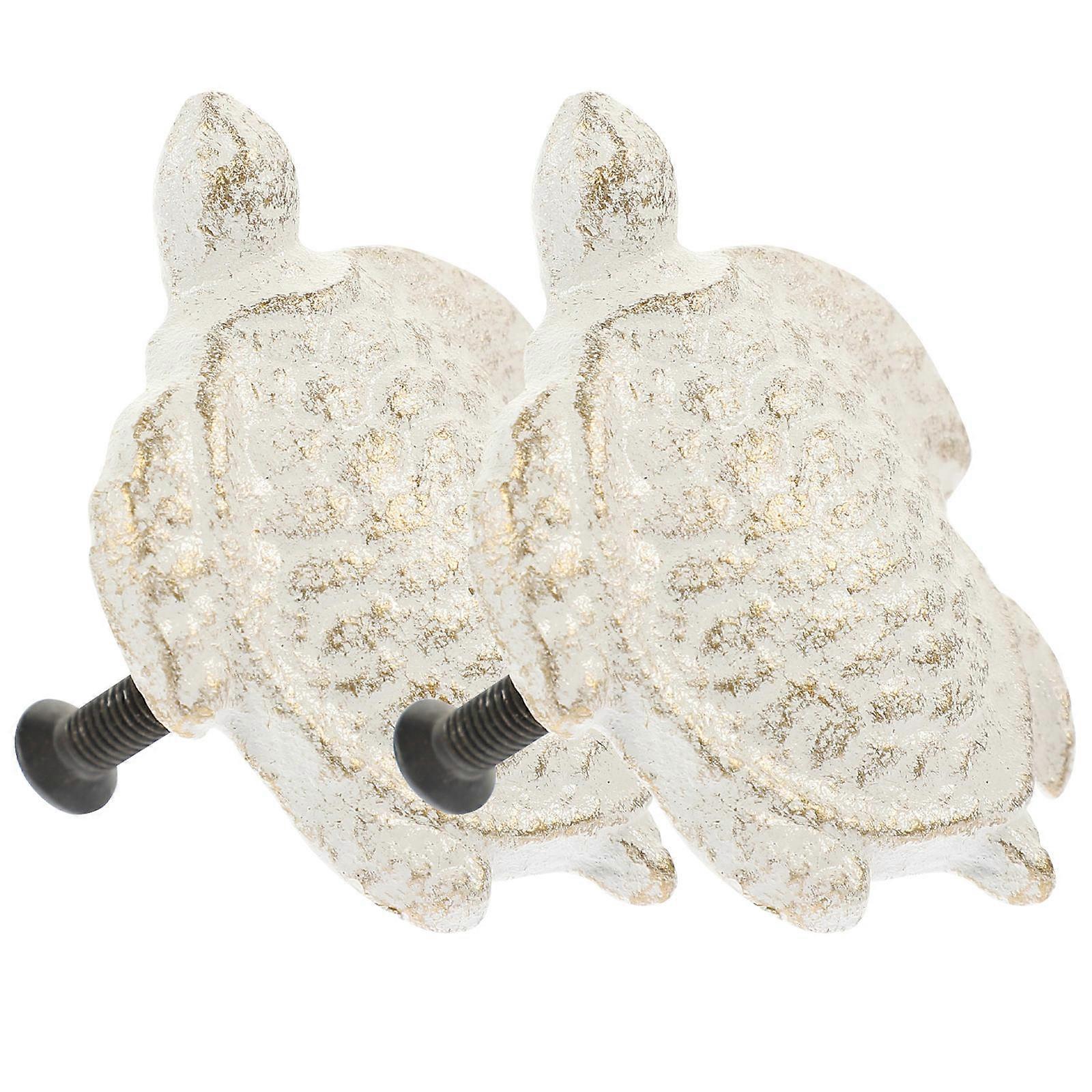 2pcs Cast Iron Wardrobe Handle Ocean Theme Door Knob Drawer Pull Knobs