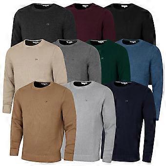 Calvin Klein Herre 2026 Knit Campus Rund Hals Bomuld CK Golftrøje