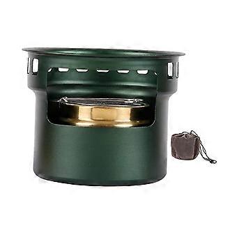 Mini queimador de acampamento ultraleve com regulador de chama para camping, culinária ao ar livre, sobrevivência e churrasco.