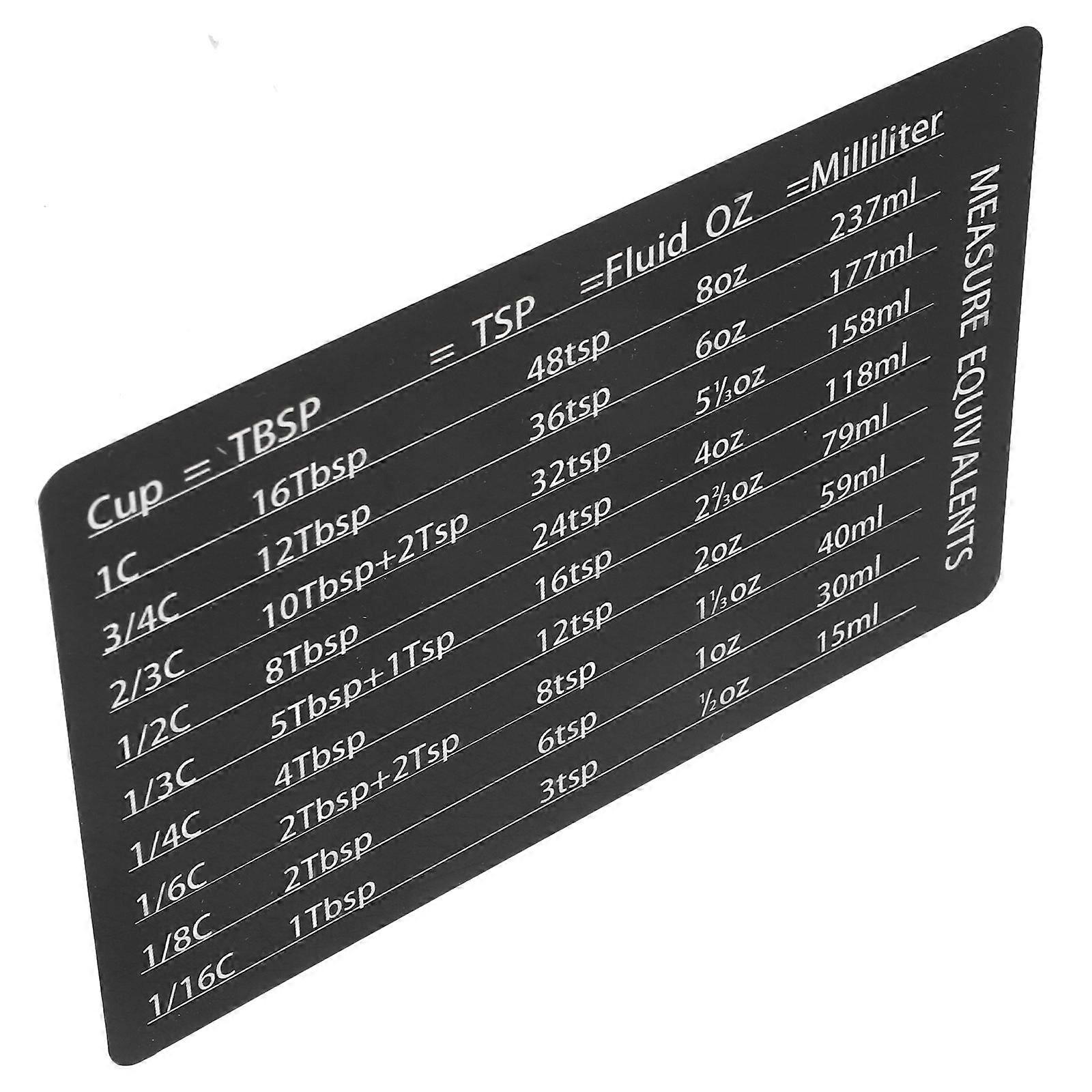Magnetic Kitchen Conversion Chart Professional Measurement Refrigerator Magnet