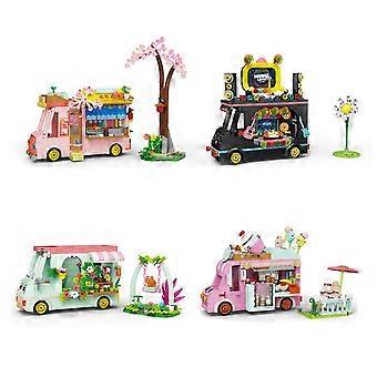 Kids Building Blocks Murstein Girls Leker Puzzle Gift Snack Truck Model Christmas Gift Parent-Child leketøy