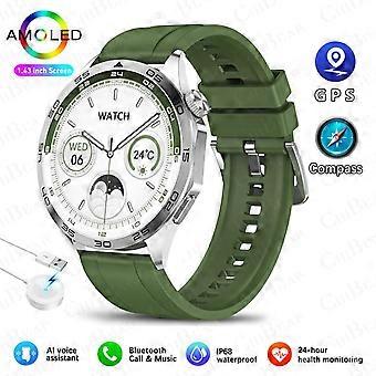 For Android IOS WATCH 4 Smart Watch Adult GPS Tracker 1.43 Inch 466*466 HD Screen Always Display Bluetooth Call Smartwatch