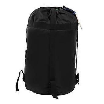 Black Compression Stuff Sack for Sleeping Bag, Waterproof Lightweight Travel Bag for Hiking