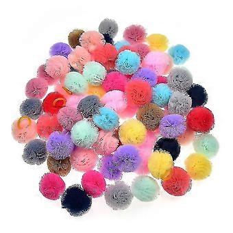 Fgao Kleine Hundebögen, farbiges Balldesign für Welpen, Bögen mit Gummibändern 0,78 ", Haustierpflegebögen, Hundehaarschleifen, 24pcs (zufällige Farbe)
