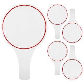 Judges Writable Scoreboards for Auctions 5Pcs White Handheld Boards