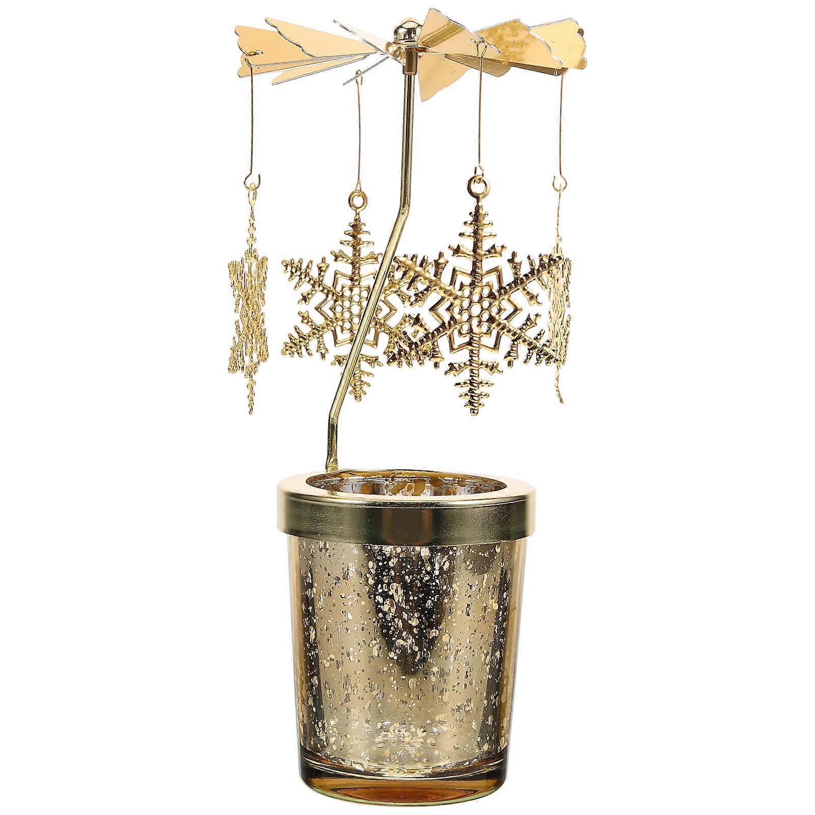Dinner Table Ornament Rotating Candlestick Holder for Party Use
