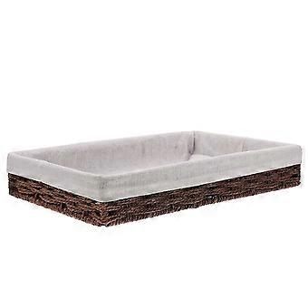 1stk stationær opbevaringskurv Sundries Organizer Rattan Woven Opbevaringsboks