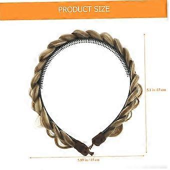 Faixa de cabelo para peruca feminina, acessório de cabelo moderno com design de trança de aparência natural, confortável para uso diário, ideal para estilizar, praticar esportes e ocasiões especiais.