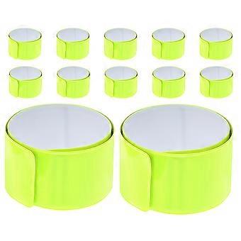 12pcs Reflective Slap Bracelets For Running: High Visibility Safety Wristbands - Reflective Gear For Enhanced Night Visibility