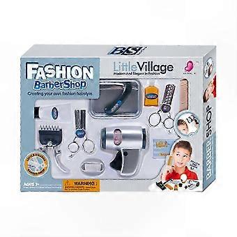 Pretend Play Salon Kit for Kids, ABS Hairdressing Toy Set with Educational Role Play Tools, Gray, 3+ Years