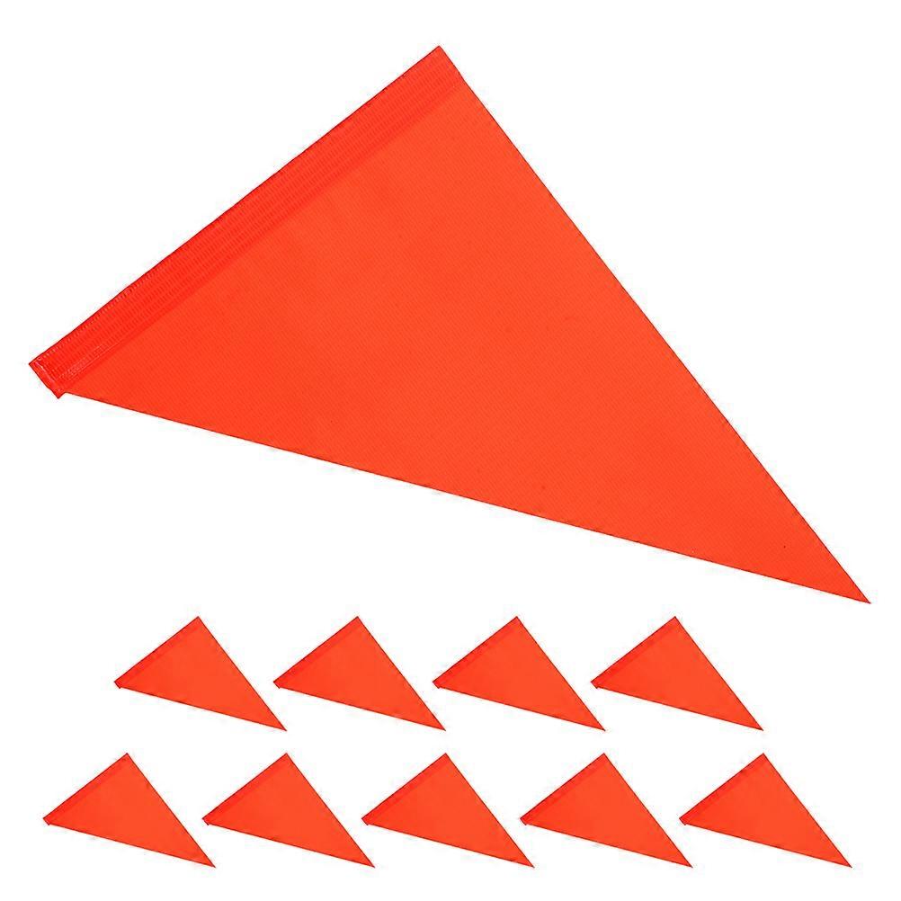 High Visibility Bike Flag Triangular Warning Flags for Outdoor Safety 10Pcs
