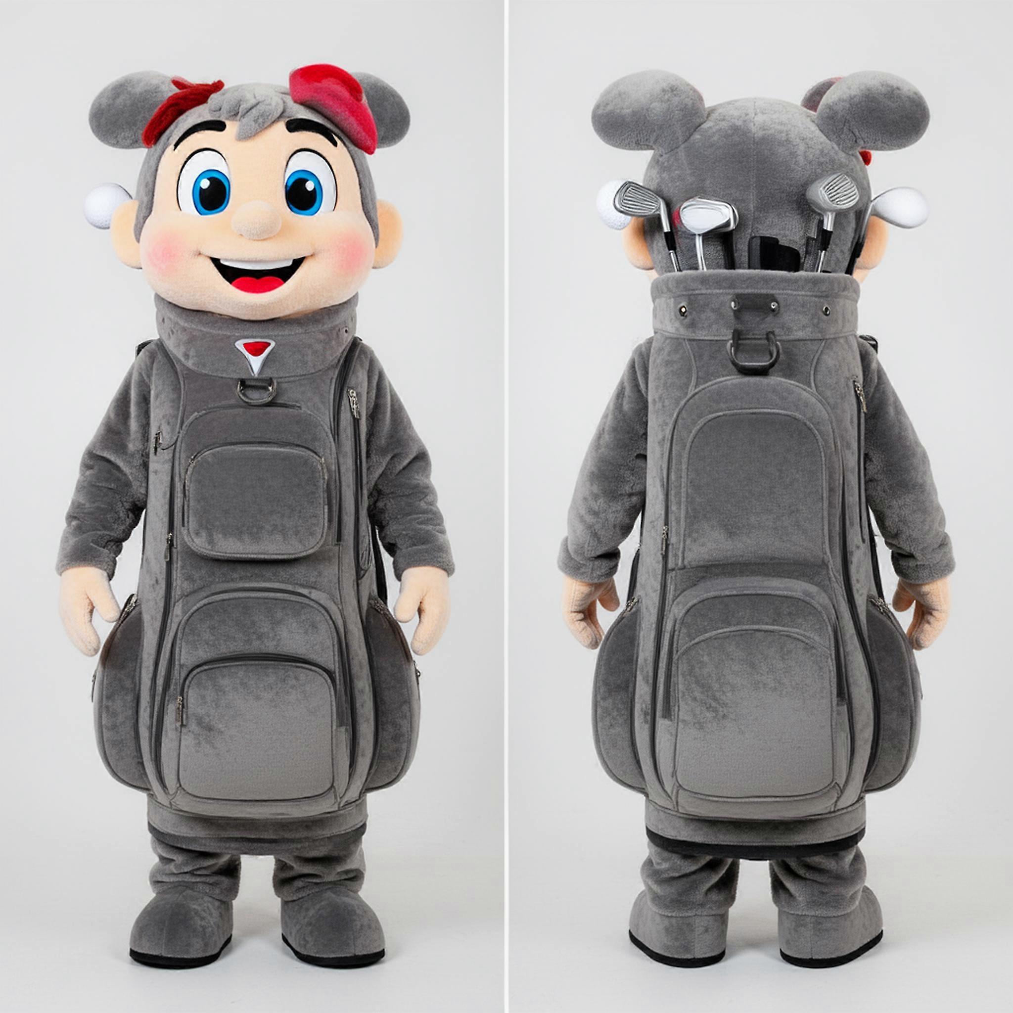MASTICOT Charcoal Gray Oversized Golf Bag Mascot