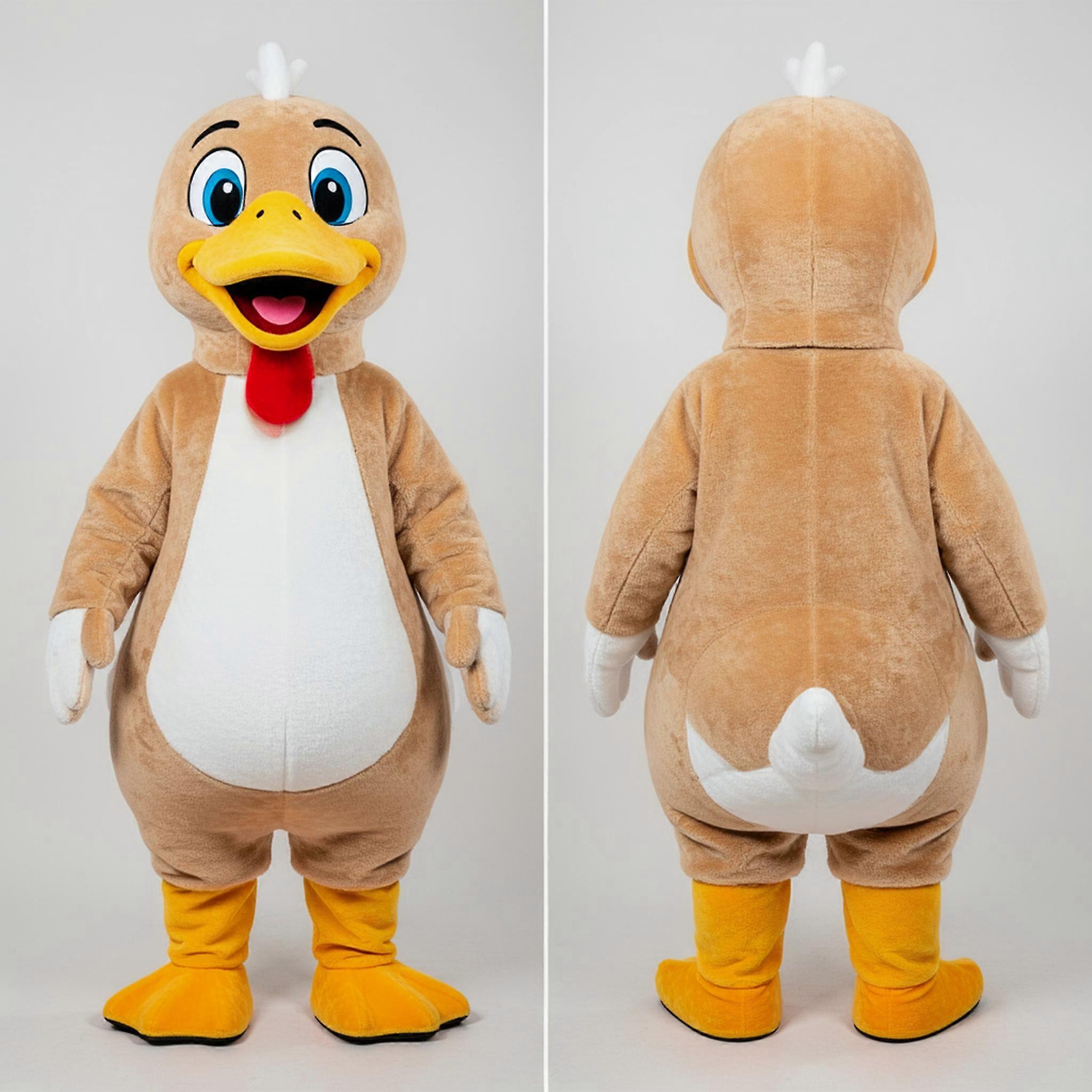 MASTICOT Tan Rounded Geese Mascot