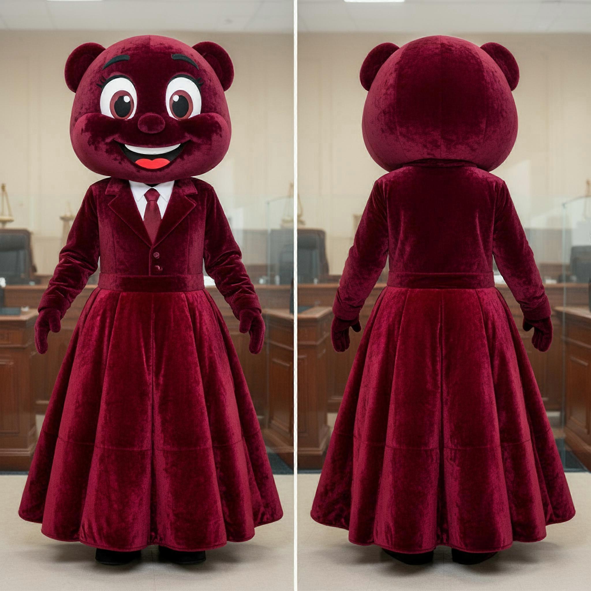 MASTICOT Maroon Velvety Attorney Mascot