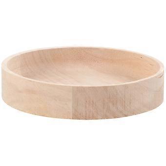 Khakifarbener Hamsternapf aus Holz zur Fütterung von Kleintieren und Kaninchen