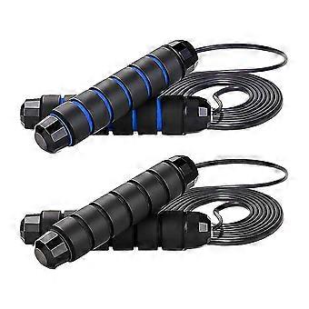 Springseil, 2er-Pack, verwicklungsfreies Rapid Speed Springseil Seil mit Kugellagern, für Fitness