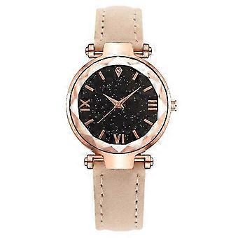 Live Starry Sky Women's Watch Student Leather Strap Fashionable New Trendy Style Simple Design