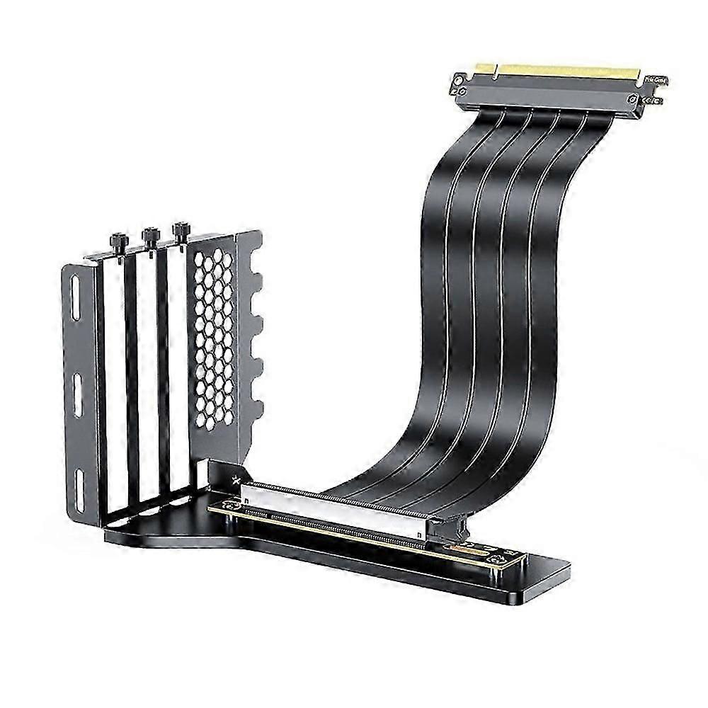 GPU Riser Cable Kit PCIe 3.0 X16 Graphics Card Extension Cable 20cm with Vertical Mount Bracket Compatible with Gaming Computer Case