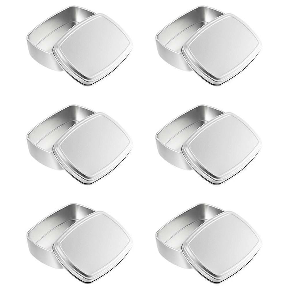 Metal Rectangular Cans Aluminum Storage Boxes for Storage 6Pcs